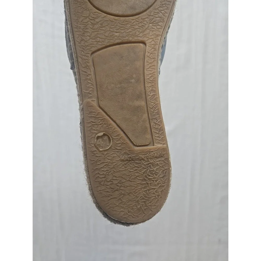 Passeggiando Ravello Women EU 41 US 10 Blue Suede Espadrilles Flats Shoes Spain‎
